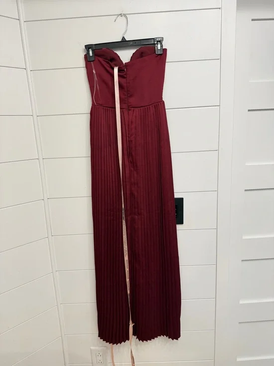 New! House of CB Cabernet Marcella Strapless Pleated Maxi Dress XS 36302 - Picture 6 of 16